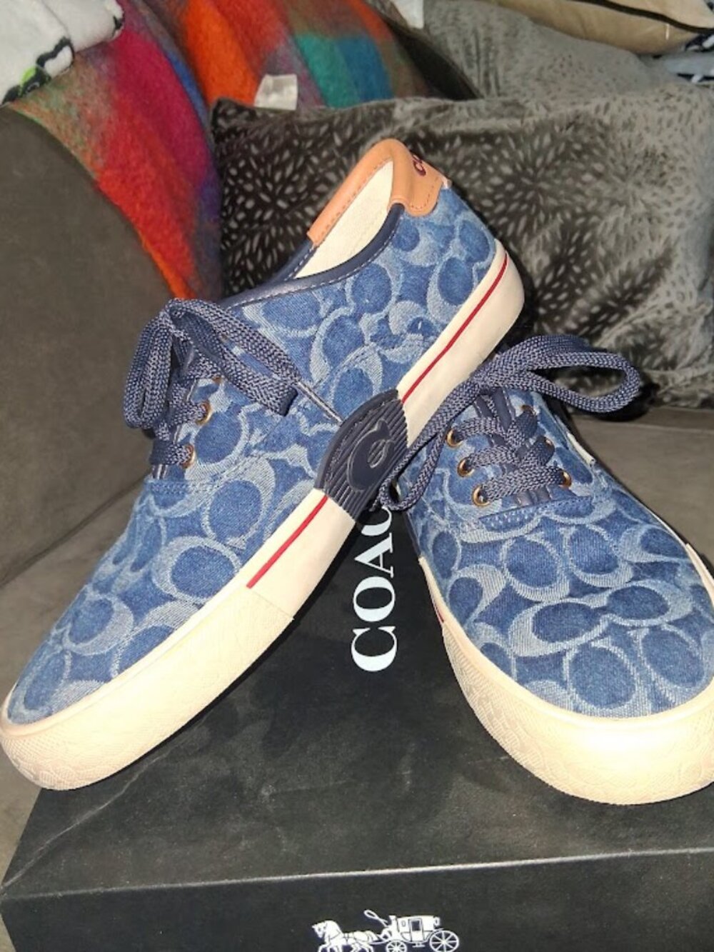 Coach Citysole Skate Denim Sneakers New in Box Sz 8.5